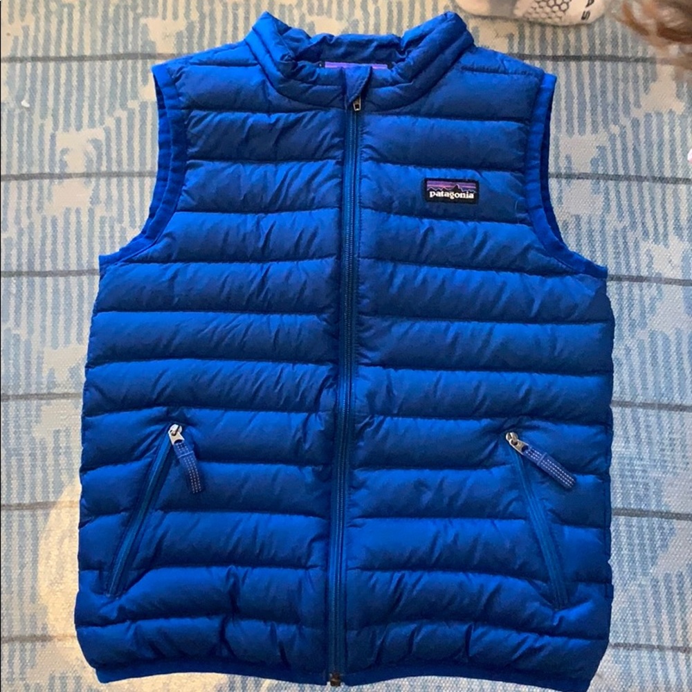 Patagonia royal blue baby down vest 5T